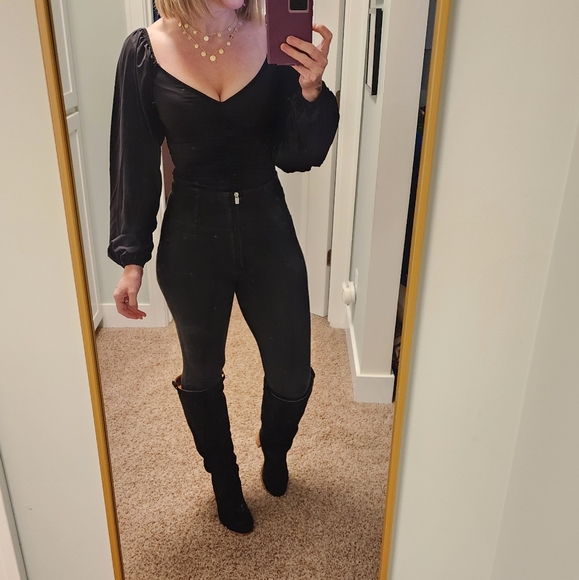 Lulus Rouched Bodysuit - Sz S - Picture 2 of 7